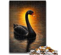 Puzzle per adolescenti 1000 puzzle Cigno nero Allena il tuo cervello e le tue mani Interazione genitore-figlio per età 14+ 50x75cm