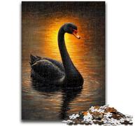 Puzzle per adolescenti 1000 puzzle Cigno nero Allena il tuo cervello e le tue mani Interazione genitore-figlio per età 14+ 38x26cm