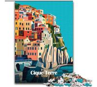 Puzzle per adolescenti 1000 puzzle Cinque Terre Italia Poster, adatti a persone dai 14 anni in su Giochi educativi Regali di Babbo Natale segreto 26x38cm