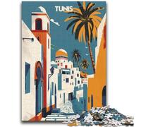 Puzzle per adolescenti 1000 puzzle Colori di Tunisi Difficili da completare ma divertenti e spiritosi Regalo di compleanno, regali, arte murale (dimensioni 50x70cm)
