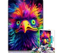 Puzzle per adolescenti 1000 puzzle con animali e struzzo, gioco per famiglie, antistress, sfida difficile, migliora l'amore tra coppie, 38x26cm