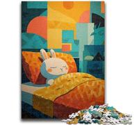 Puzzle per adolescenti 1000 puzzle Coniglietto addormentato Allena il tuo cervello e le tue mani Interazione genitore-figlio per età 14+ 50x75cm