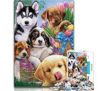 Puzzle per adolescenti 1000 puzzle Cuccioli carini, giocattoli educativi per l'apprendimento Giochi per famiglie Adatto per la decorazione del desktop 75x50cm