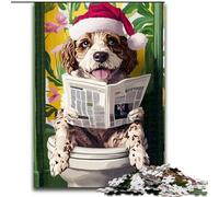 Puzzle per adolescenti 1000 puzzle Dalmata sul water, antistress con pezzi completamente incastrati di forma casuale per ragazzi dai 14 anni in su dimensioni 26x38cm