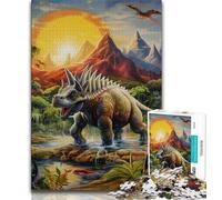 Puzzle per adolescenti 1000 puzzle del mondo dei dinosauri, giochi educativi, decorazioni per la casa, regalo di compleanno, regali, arte murale 38X26CM