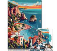 Puzzle per adolescenti 1000 puzzle della costa vibrante dell'Italia, per giochi educativi, giocattoli, decorazioni per la casa e regali unici (75x50cm)