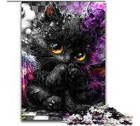 Puzzle per adolescenti 1000 puzzle Devil Kitten, aiuta il cervello a esercitare giocattoli avvincenti per coltivare la pazienza decorazione perfetta dimensioni 26x38cm