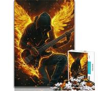 Puzzle per adolescenti 1000 puzzle di angeli che suonano la chitarra gioco stimolante ideale come regalo per tutta la famiglia 75x50cm