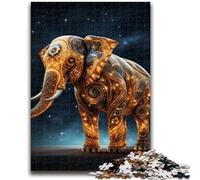 Puzzle per adolescenti 1000 puzzle di elefanti nella notte stellata per adolescenti, gioco stimolante ideale come regalo per tutta la famiglia (75x50cm)