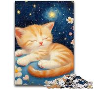 Puzzle per adolescenti 1000 puzzle di gattini addormentati, stimolanti giochi di attività per famiglie, giocattolo fai da te per regali di decorazione da parete per la casa (26x38cm)