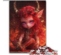 Puzzle per adolescenti 1000 puzzle Diavolo Piccola ragazza drago, allena il tuo cervello e le tue mani, regali di compleanno unici per età 14+ (dimensioni 50x75cm)