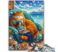 Puzzle per adolescenti 1000 puzzle Divano gatto Allena il tuo cervello e le tue mani Interazione genitore-figlio per età 14+ 50x75cm
