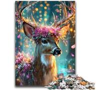 Puzzle per adolescenti 1000 puzzle Fantasy Deer Allena il tuo cervello e le tue mani Interazione genitore-figlio per età 14+ 38x26cm