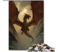 Puzzle per adolescenti 1000 puzzle fantasy dragon, antistress con pezzi completamente incastrati di forma casuale per ragazzi dai 14 anni in su dimensioni 26x38cm