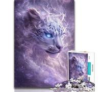 Puzzle per adolescenti 1000 puzzle fantasy leopardo delle nevi, giocattoli educativi per l'apprendimento, giochi per famiglie adatti per la decorazione della scrivania (38x26cm)