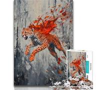 Puzzle per adolescenti 1000 puzzle fantasy leopardo, difficili da completare ma divertenti e divertenti, regali unici per compleanni e compleanni 50x75cm