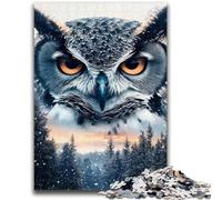 Puzzle per adolescenti 1000 puzzle Fantasy Owl Gioco impegnativo e gioco per famiglie Regali di Babbo Natale segreto 26x38cm