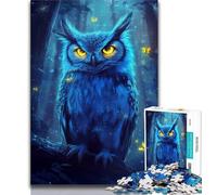Puzzle per adolescenti 1000 puzzle Fantasy Owl, gioco per famiglie antistress, sfida difficile, migliora l'amore tra coppie, 75x50cm