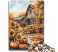Puzzle per adolescenti 1000 puzzle Fattoria Zucca Girasole Difficili Regali per amici e familiari Adatto per E 14 50x75cm