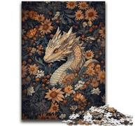 Puzzle per adolescenti 1000 puzzle Fiore Drago Allena il tuo cervello e le tue mani Regali per amici e familiari 50x75cm