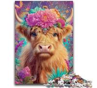 Puzzle per adolescenti 1000 puzzle Fiore Yak Giocattolo Gioco intellettuale per la decorazione della casa per età 14 anni in su 26x38cm