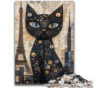 Puzzle per adolescenti 1000 puzzle Gatto astratto aiuta il cervello a esercitare giocattoli avvincenti per coltivare la pazienza decorazione da parete 50x75cm