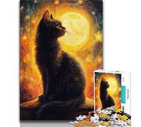 Puzzle per adolescenti 1000 puzzle Gatto che guarda il cielo, difficili da completare ma divertenti e divertenti, regali unici per compleanni (75x50cm)