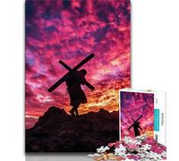 Puzzle per adolescenti 1000 puzzle Gesù che porta la croce, giocattoli educativi per l'apprendimento, giochi per famiglie adatti per la decorazione della scrivania (38x26cm)