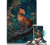 Puzzle per adolescenti 1000 puzzle Giungla Leopardo, giocattoli, giochi educativi, antistress, regali unici per compleanni e compleanni (75x50cm)