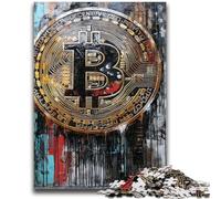 Puzzle per adolescenti 1000 puzzle Graffiti Bitcoin per età 14 anni e oltre Giochi per famiglie Gioco di Natale Regali per donne 50x75cm