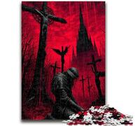 Puzzle per adolescenti 1000 puzzle Guerriero misterioso Aiuta il cervello a esercitare Giocattoli avvincenti per coltivare la pazienza Decorazione da parete 50x75cm