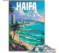 Puzzle per adolescenti 1000 puzzle Haifa Israele, adatti a persone dai 14 anni in su, giochi educativi, regali di Babbo Natale segreto, 50x75cm