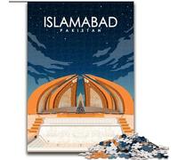 Puzzle per adolescenti 1000 puzzle Islamabad Pakistan, adatti a persone dai 14 anni in su, giochi educativi, regali di Babbo Natale segreto, 26x38cm