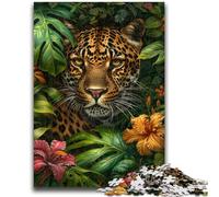 Puzzle per adolescenti 1000 puzzle Jungle Leopard Allena il tuo cervello e le tue mani Interazione genitore-figlio per età 14+ 50x75cm