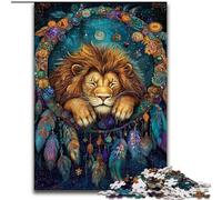 Puzzle per adolescenti 1000 puzzle leone acchiappasogni, attività per famiglie, decorazioni per la casa uniche e regali per età 14+ dimensioni 26x38cm