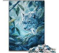 Puzzle per adolescenti 1000 puzzle leopardo della giungla, attività per famiglie, decorazioni per la casa uniche e regali per età 14+ dimensioni 50x75cm