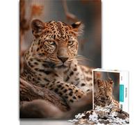 Puzzle per adolescenti 1000 puzzle leopardo fantasy, giocattoli educativi per l'apprendimento, giochi per famiglie adatti per la decorazione della scrivania (75x50cm)