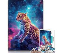 Puzzle per adolescenti 1000 puzzle Leopardo, gioco per famiglie antistress sfida difficile rafforza l'amore tra coppie 38x26cm