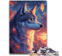Puzzle per adolescenti 1000 puzzle Lupo al tramonto per gioco educativo Sfida Giocattolo Offerta come regalo per tutta la famiglia 26x38cm