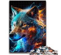 Puzzle per adolescenti 1000 puzzle Lupo del fulmine Allena il tuo cervello e le tue mani Interazione genitore-figlio per età 14+ 38x26cm