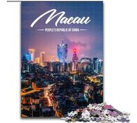 Puzzle per adolescenti 1000 puzzle Macao, adatti a persone dai 14 anni in su, giochi educativi, regali di Babbo Natale segreto, 50x75cm