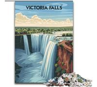 Puzzle per adolescenti 1000 puzzle Majestic Victoria Falls, adatti a persone dai 14 anni in su, giochi educativi, regali di Babbo Natale segreto, 26x38cm
