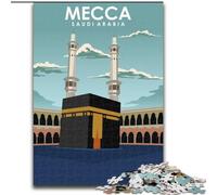 Puzzle per adolescenti 1000 puzzle Mecca Arabia Saudita Arte, adatti a persone dai 14 anni in su Giochi educativi Regali di Babbo Natale segreto 50x75cm