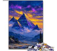 Puzzle per adolescenti 1000 puzzle misteriose piramidi egizie, antistress con pezzi completamente incastrati di forma casuale per ragazzi dai 14 anni in su dimensioni 50x75cm