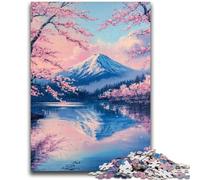 Puzzle per adolescenti 1000 puzzle Monte Fuji, Giappone Allena il tuo cervello e le tue mani Interazione genitore-figlio per età 14+ 38x26cm