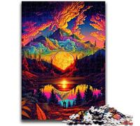Puzzle per adolescenti 1000 puzzle Natura psichedelica Aiuta il cervello a esercitare Giocattoli avvincenti per coltivare la pazienza Decorazione da parete 26x38cm