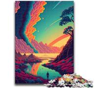 Puzzle per adolescenti 1000 puzzle Natura psichedelica Aiuta il cervello a esercitare Giocattoli avvincenti per coltivare la pazienza Adatto alle coppie 26x38cm