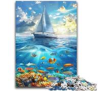 Puzzle per adolescenti 1000 puzzle Nave che naviga sull'oceano Allena il tuo cervello e le tue mani Interazione genitore-figlio per età 14+ 38x26cm