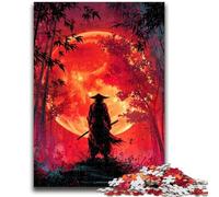 Puzzle per adolescenti 1000 puzzle Ninja sotto la luna di sangue Aiuta il cervello a esercitare Giocattoli avvincenti per coltivare la pazienza Adatto alle coppie 50x75cm