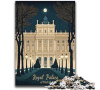Puzzle per adolescenti 1000 puzzle Palazzo Reale di Madrid Allena il tuo cervello e le tue mani Interazione genitore-figlio per età 14+ (dimensioni 38x52cm)